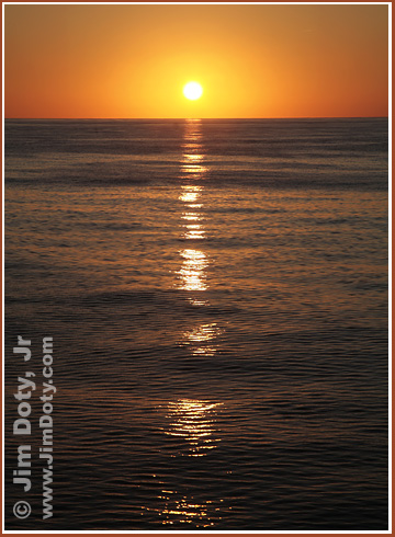 Sunset at Sea. Photo copyright Jim Doty Jr.