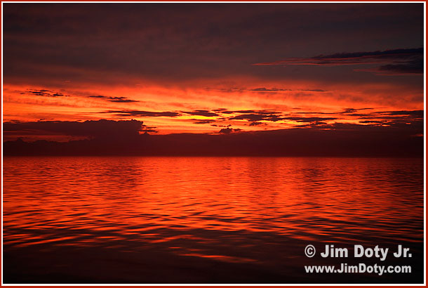 Lake Michigan Sunset. Photo copyright Jim doty Jr.