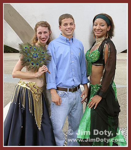 Ryan and Belly Dancers. Photo copyright Jim Doty Jr.