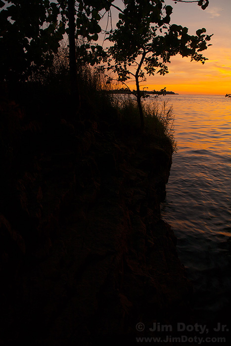 Sunrise, Gibraltar Island. Exposure for the sky and water.