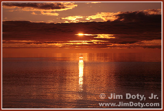 Sunset, Lake Michigan. Copyright Jim Doty Jr.