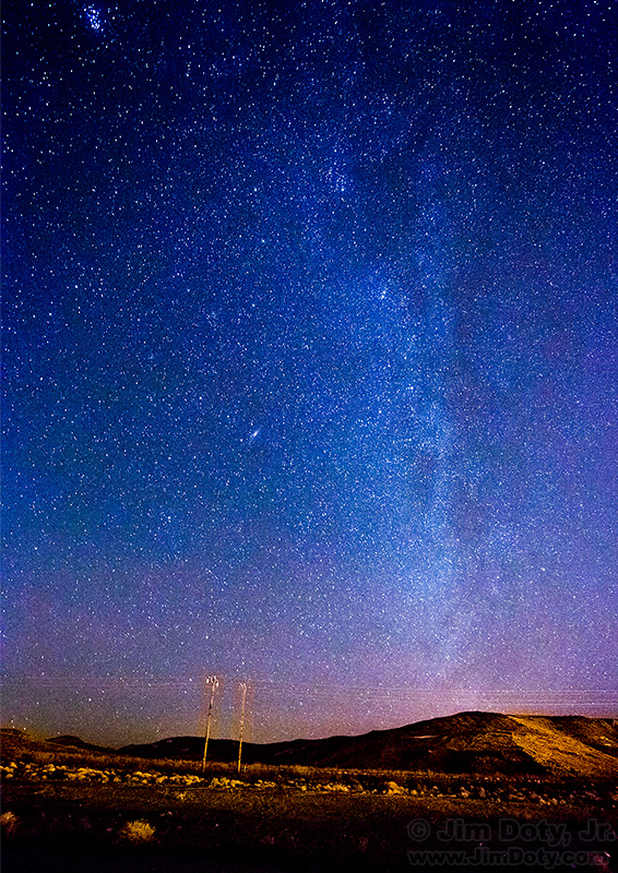 Night Sky Over the Mojave Desert.