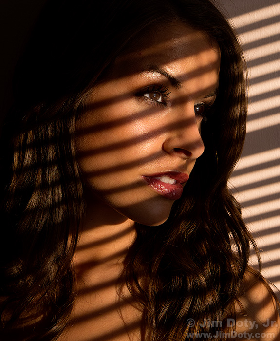 Window Blind Shadows Portrait