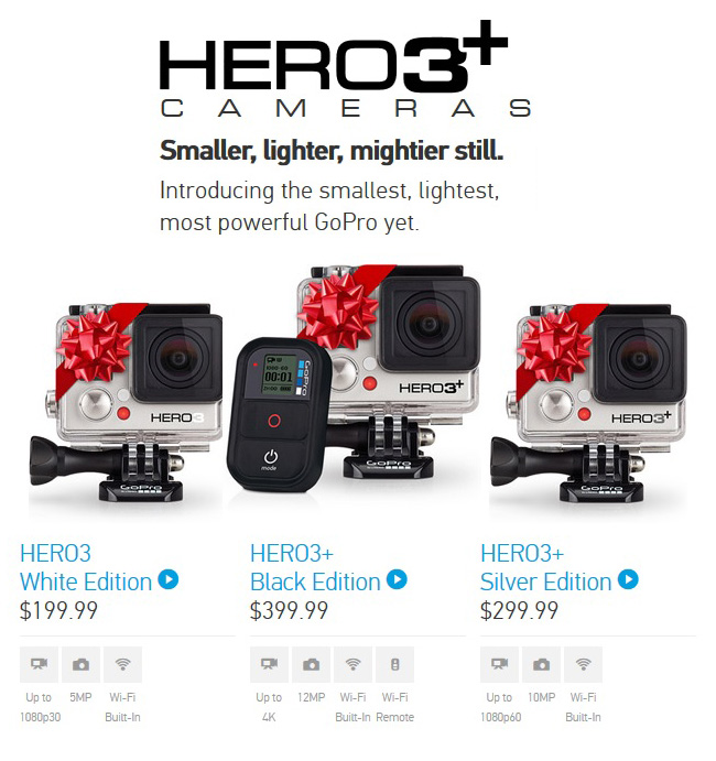 GoPro Hero 3+ Cameras