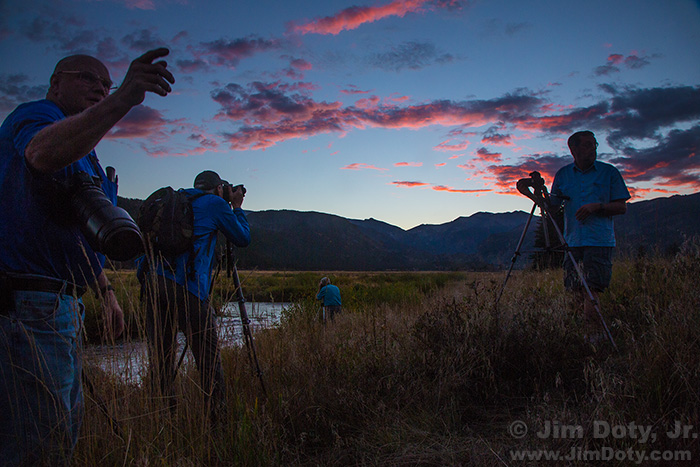 Evening field trip in Moraine Park. Workshop at Rocky Mountain National Park, Colorado.