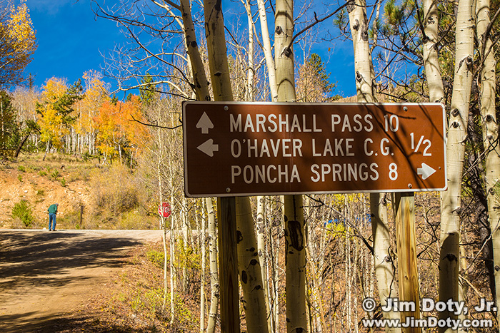 O'Haver Lake and Marshall Pass Sign