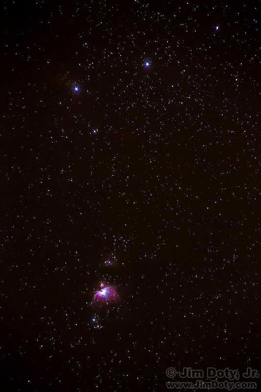 Orion's Belt and Sword Scabbard and the Orion Nebula