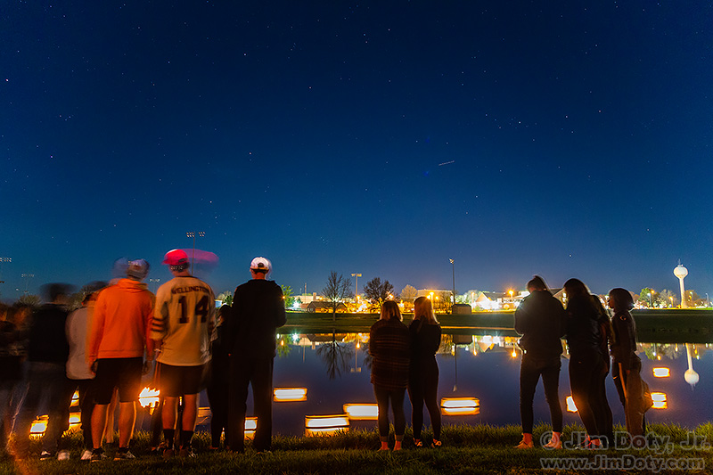 Lighting lanterns, Graceland, Lamoni Iowa.