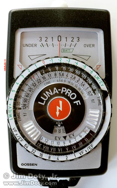 Analog Incident Light Meter, Gossen Luna-Pro F. Photo copyright Jim Doty Jr