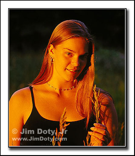 Angela at Sunset. Photo copyright Jim Doty Jr.