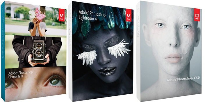 Adobe Elements 11, Lightroom 4, and Photoshop CS6