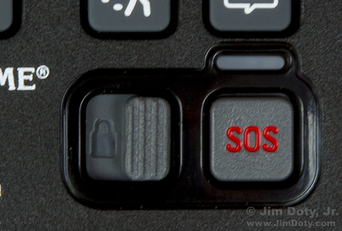 Lock button and SOS button